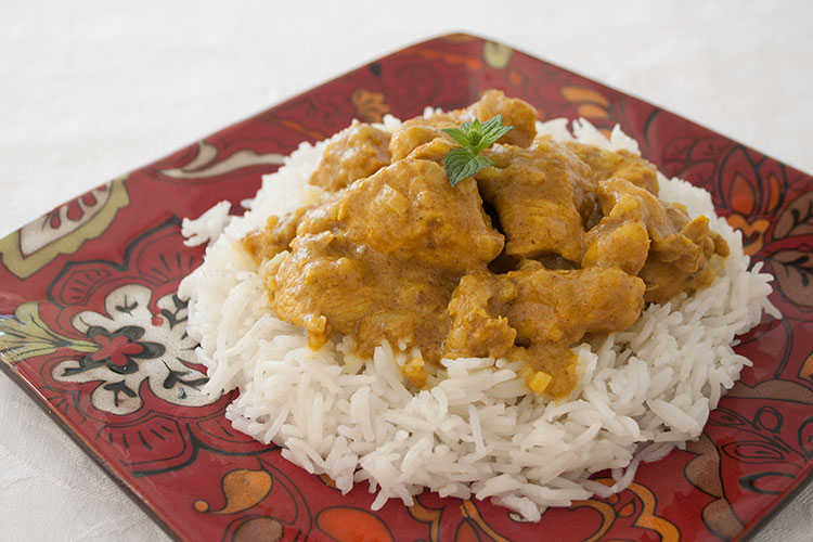 Pollo al curry con arroz basmati fácil - Código Cocina