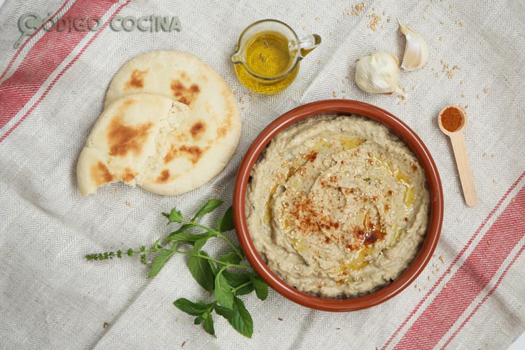 Baba ganoush o paté de berenjenas árabe - Código Cocina