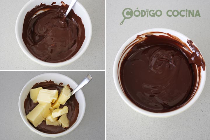 Chocolate fundido con mantequilla