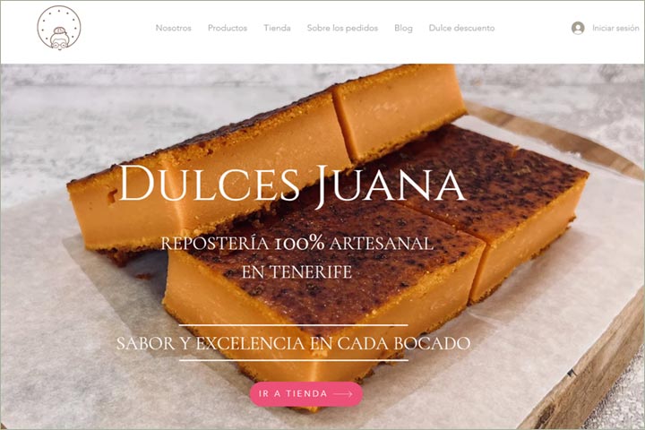 Página web de Dulces Juana Tenerife