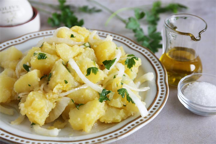 Papas aliñás, una receta de tapa muy fácil