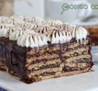 Tarta fácil de chocolate con galletas